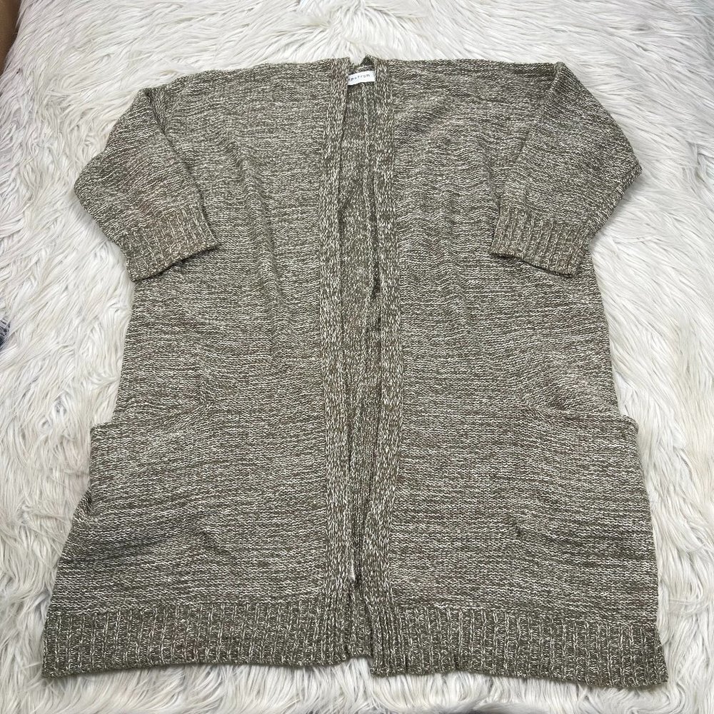 Anthropologie - Sparrow Open Front Cardigan Pockets 3/4 Sleeves